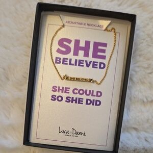 Luca + Danni Gold 'She Believed' Inspirational Necklace